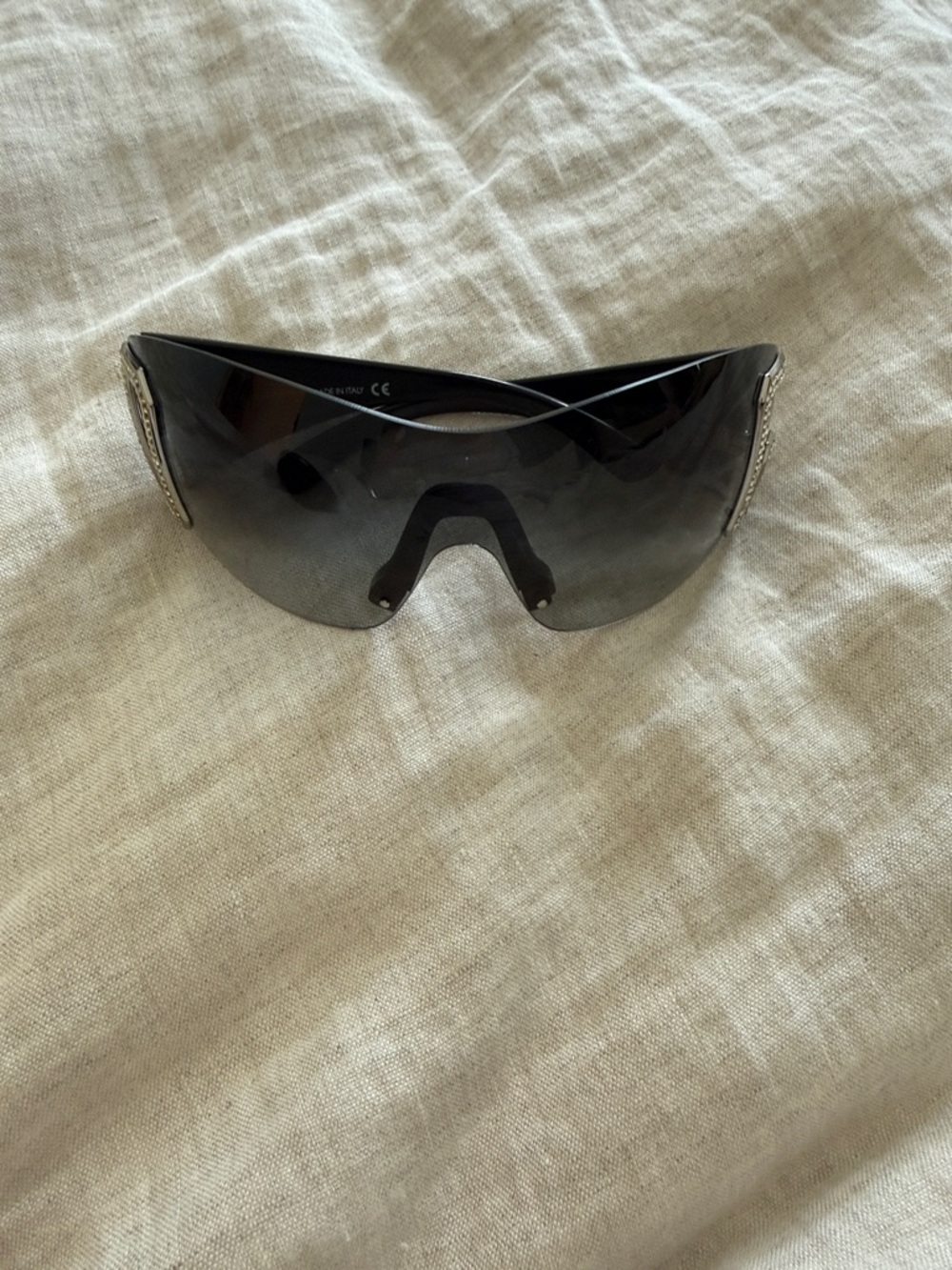 Vintage!!! D & G Women's Shield Sunglasses in Dark Smoke